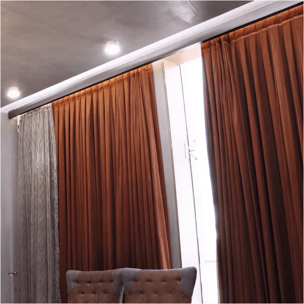 Motorised curtains controlled by SmartNode curtain automation